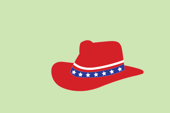 4th July USA America Cowboy Hat Icon