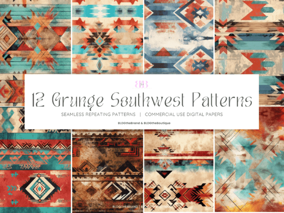 Aztec Grunge Western Seamless Patterns Review