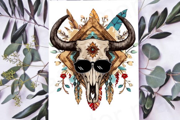 Bull Skull Png, Western Png, Bull Skull