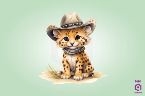 Cheetah Wearing a Cowboy Hat