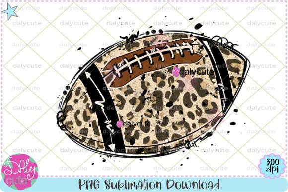 Football Leopard Grunge Western Print